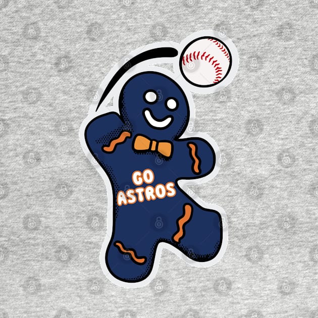 Houston Astros Gingerbread Man by Rad Love